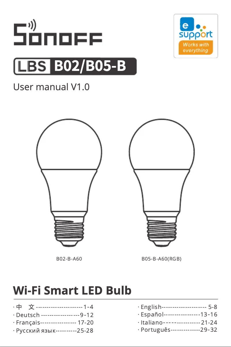 First page image of the manual for B02-B-A60