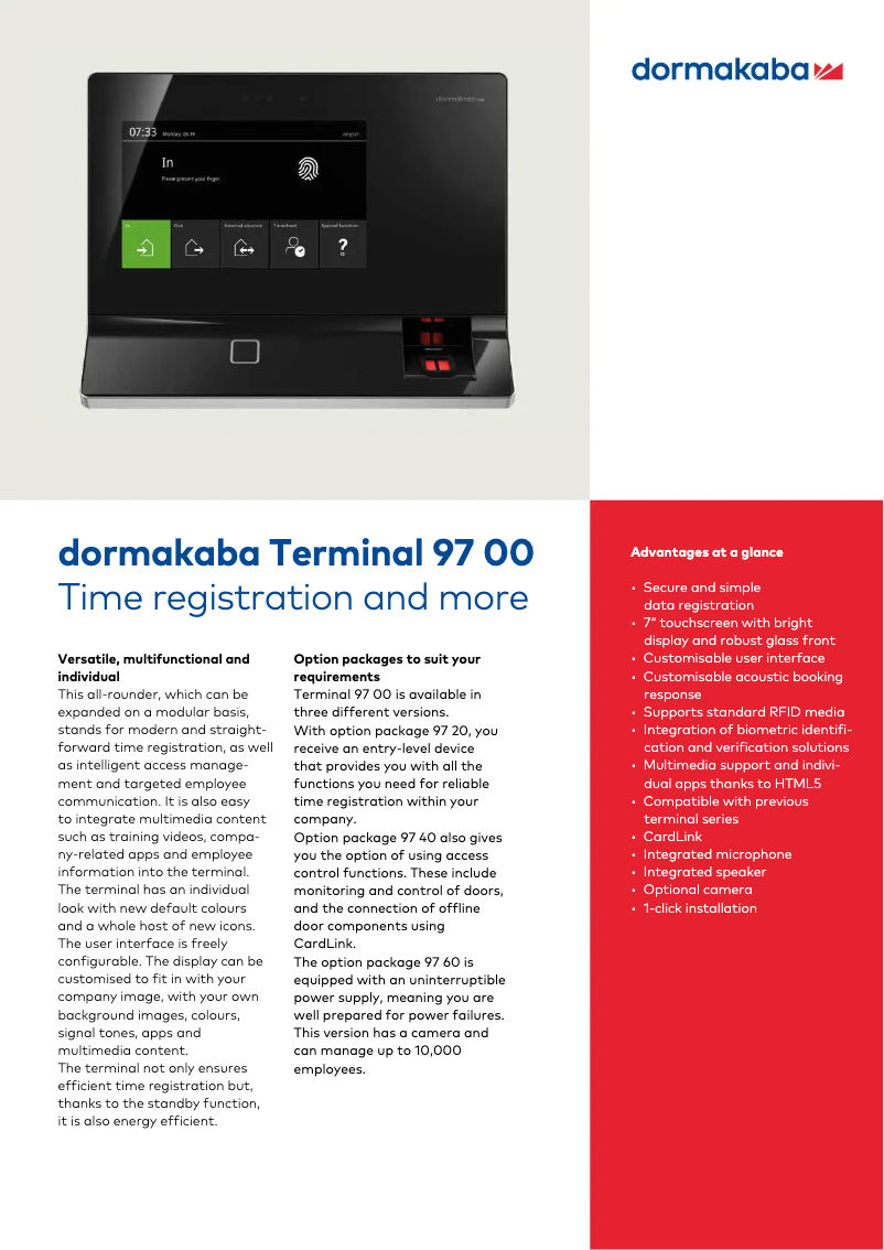 First page image of the manual for Terminal 97 00