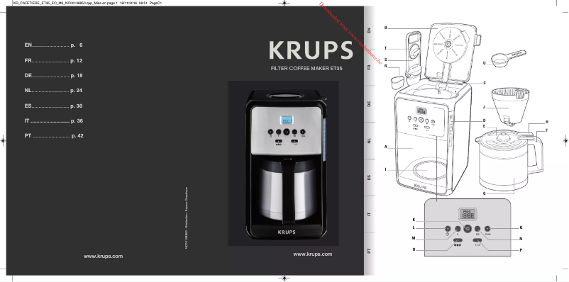 Page 1 of the manual User Manual Krups ET3520