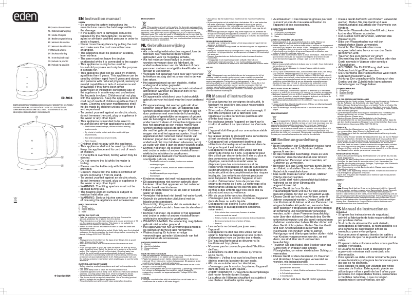 Page 1 of the manual User Manual Eden ED-7004