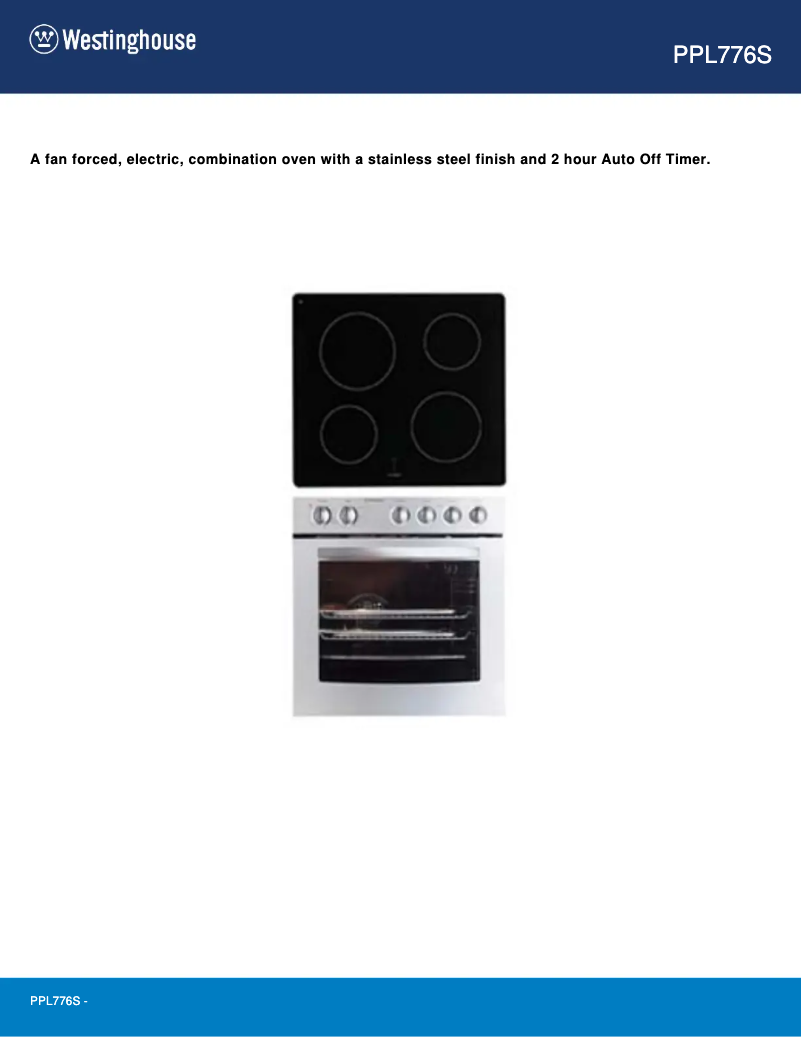 First page image of the manual for PPL776S