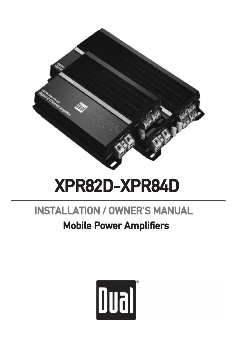 First page image of the manual for XPR82D