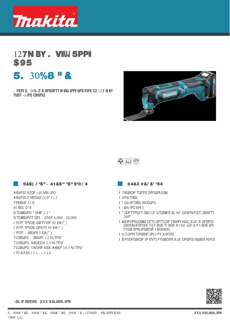 First page image of the manual for TM30DWAE