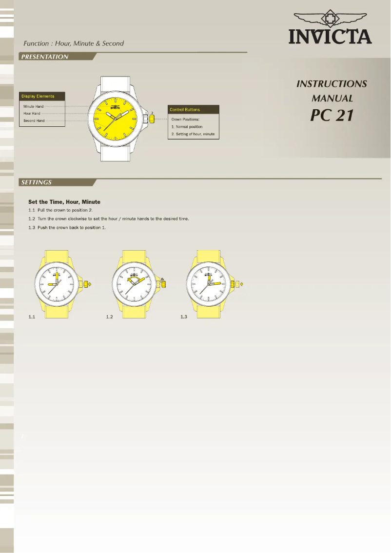 Page 1 of the manual User Manual Invicta Angel 20497