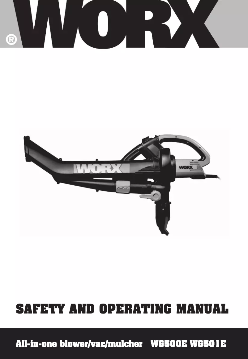 Page 1 de la notice Manuel utilisateur Worx WG500E