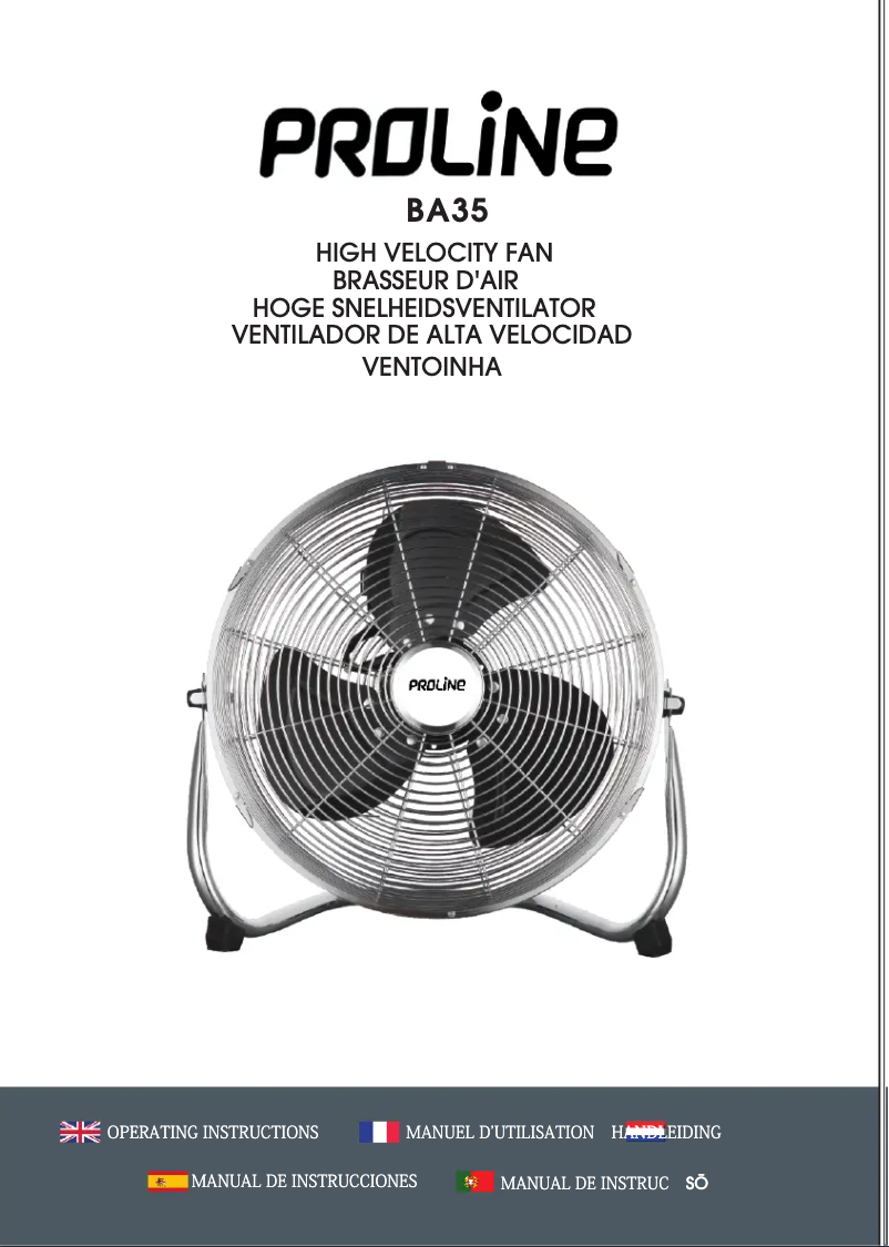 First page image of the manual for BA35