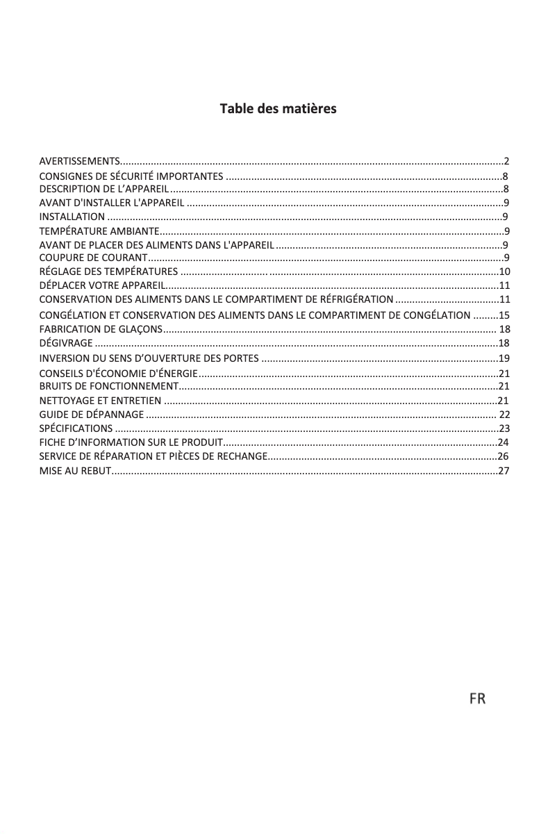 Page 1 of the manual User Manual Thomson CTH3170IX