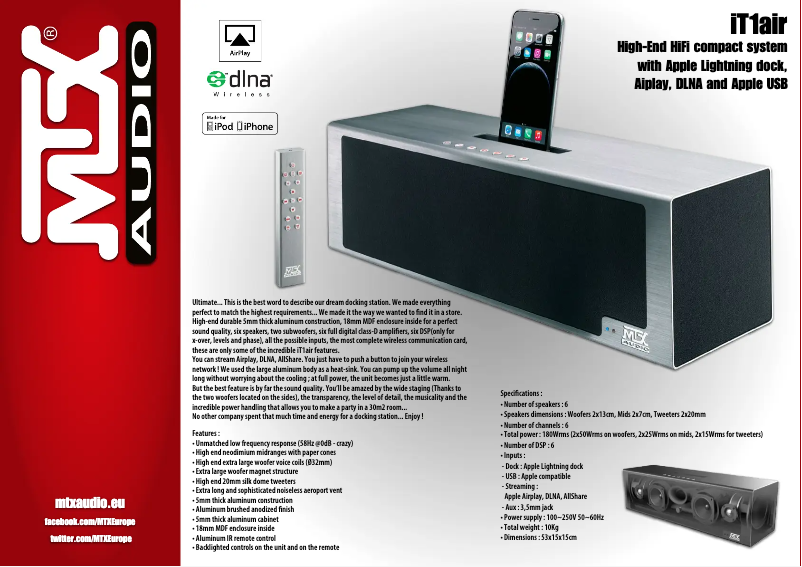 Image de la première page du manuel de l'appareil iT1air