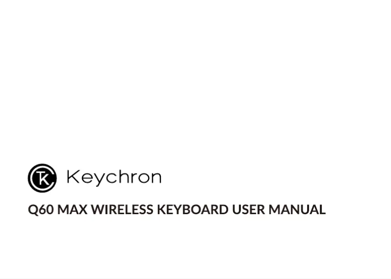First page image of the manual for Q60 Max