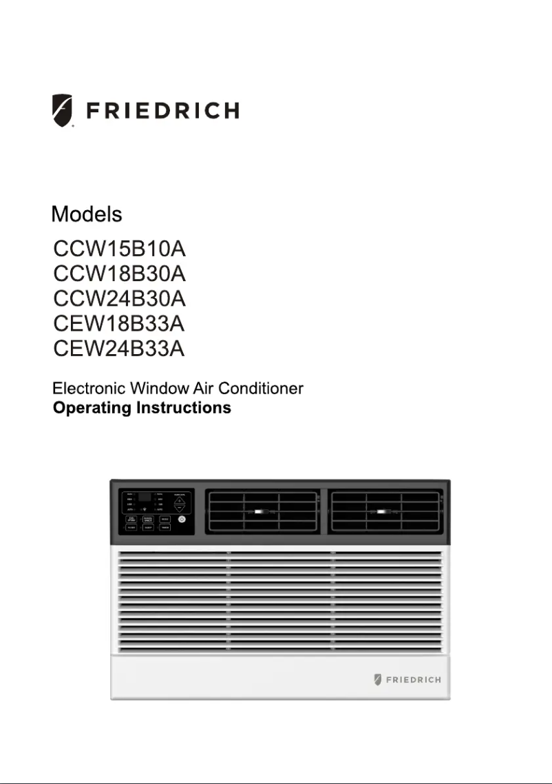 Page 1 of the manual Installation Guide Friedrich Chill Premier CEW24B33B