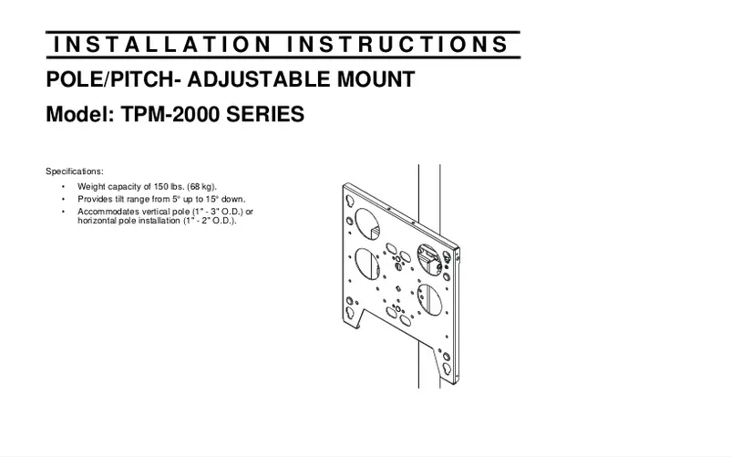 Page 1 of the manual User Manual Chief TPM2306