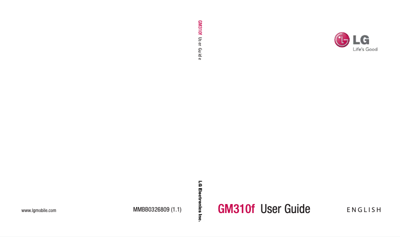 First page image of the manual for GM310F