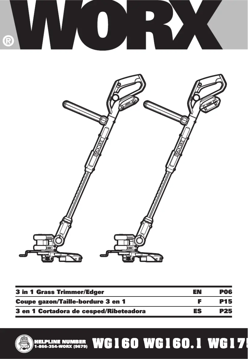 Page 1 of the manual User Manual Worx WG160.1