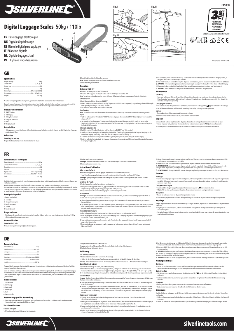 First page image of the manual for 745058