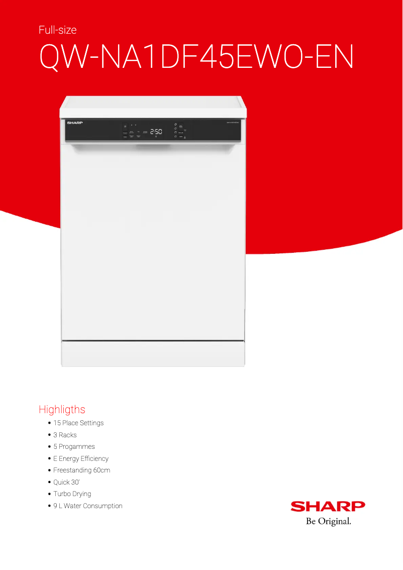 First page image of the manual for QW-NA1DF45EWO-EN
