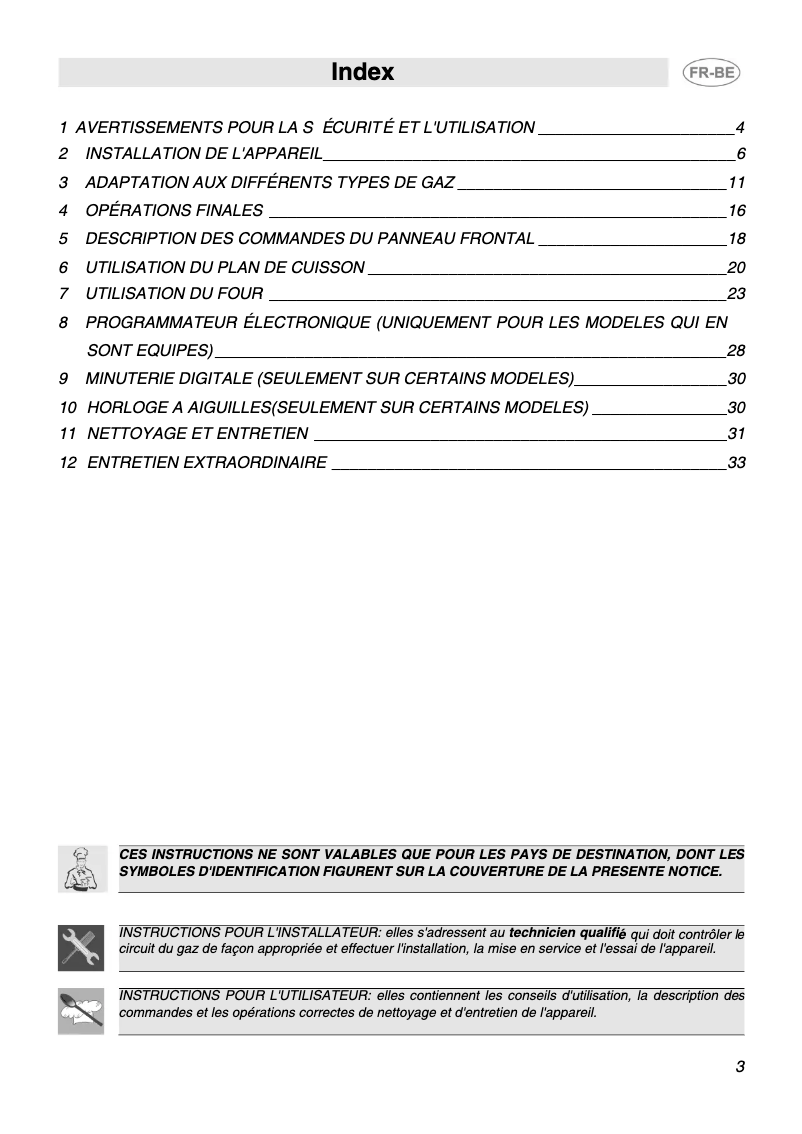 Page 1 of the manual User Manual Smeg GA91CTN
