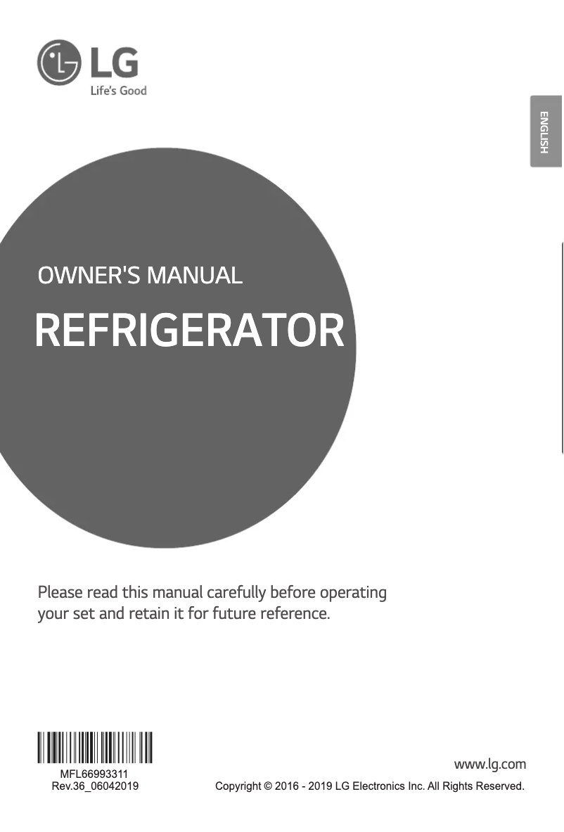 First page image of the manual for GL-D205ABCB