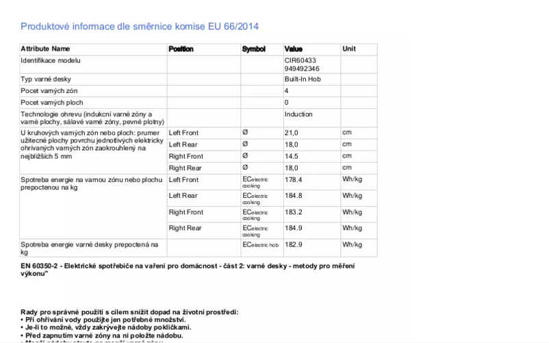 First page image of the manual for CIR60433
