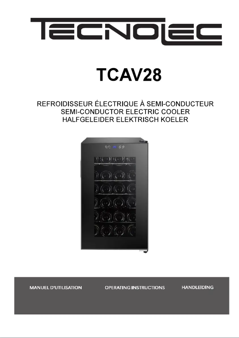 First page image of the manual for TCAV28