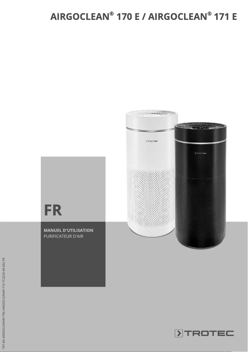 First page image of the manual for AirgoClean 170 E