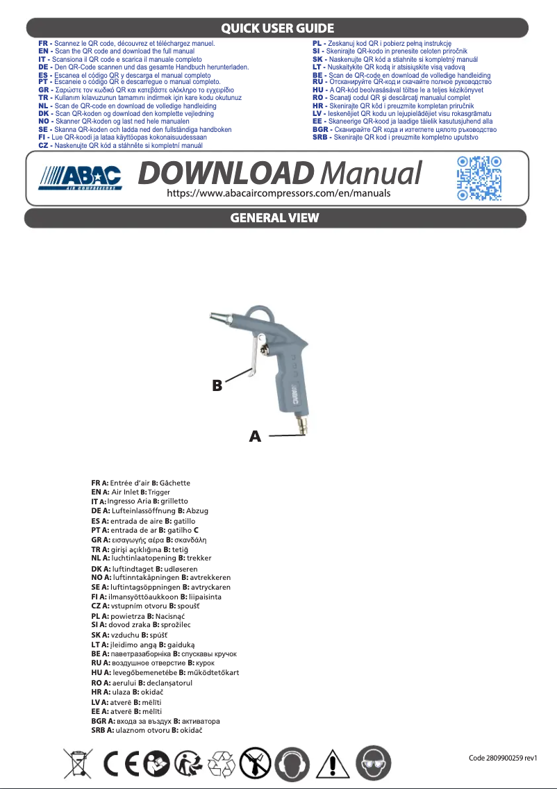 Page 1 of the manual User Manual Abac G-501