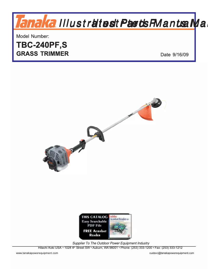 Page 1 of the manual User Manual Tanaka TBC-240PF