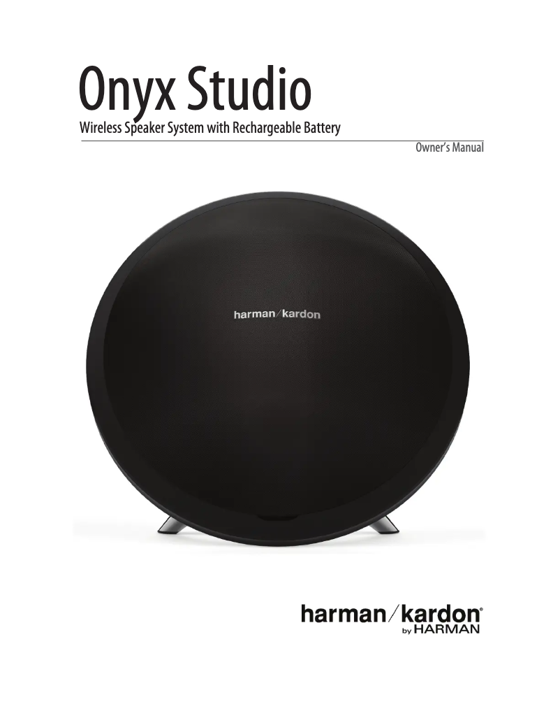 First page image of the manual for ONYX STUDIO