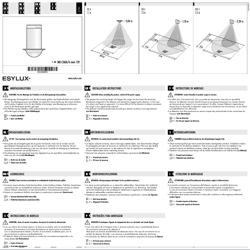 First page image of the manual for MD-C360i/6 mini 12V