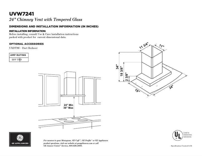 First page image of the manual for UVW7241SNSS