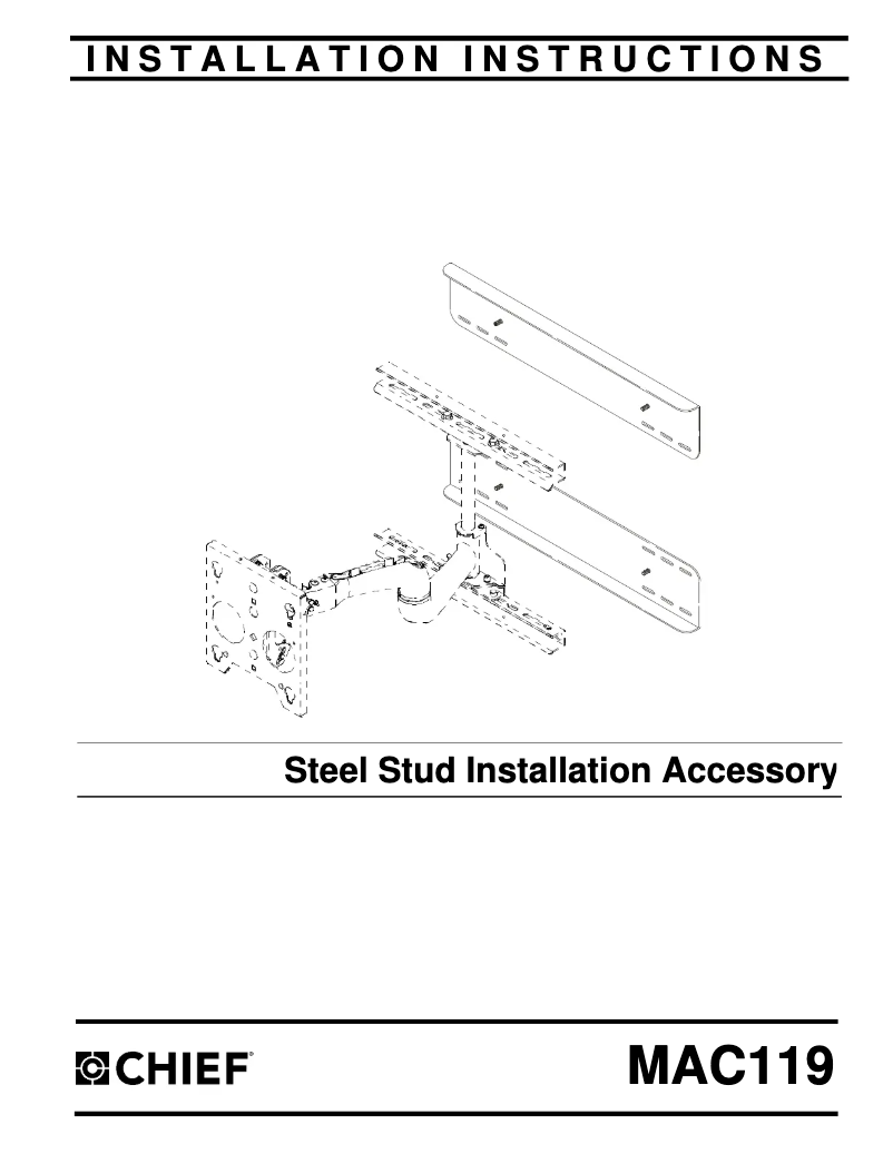 Page 1 of the manual User Manual Chief MAC119S