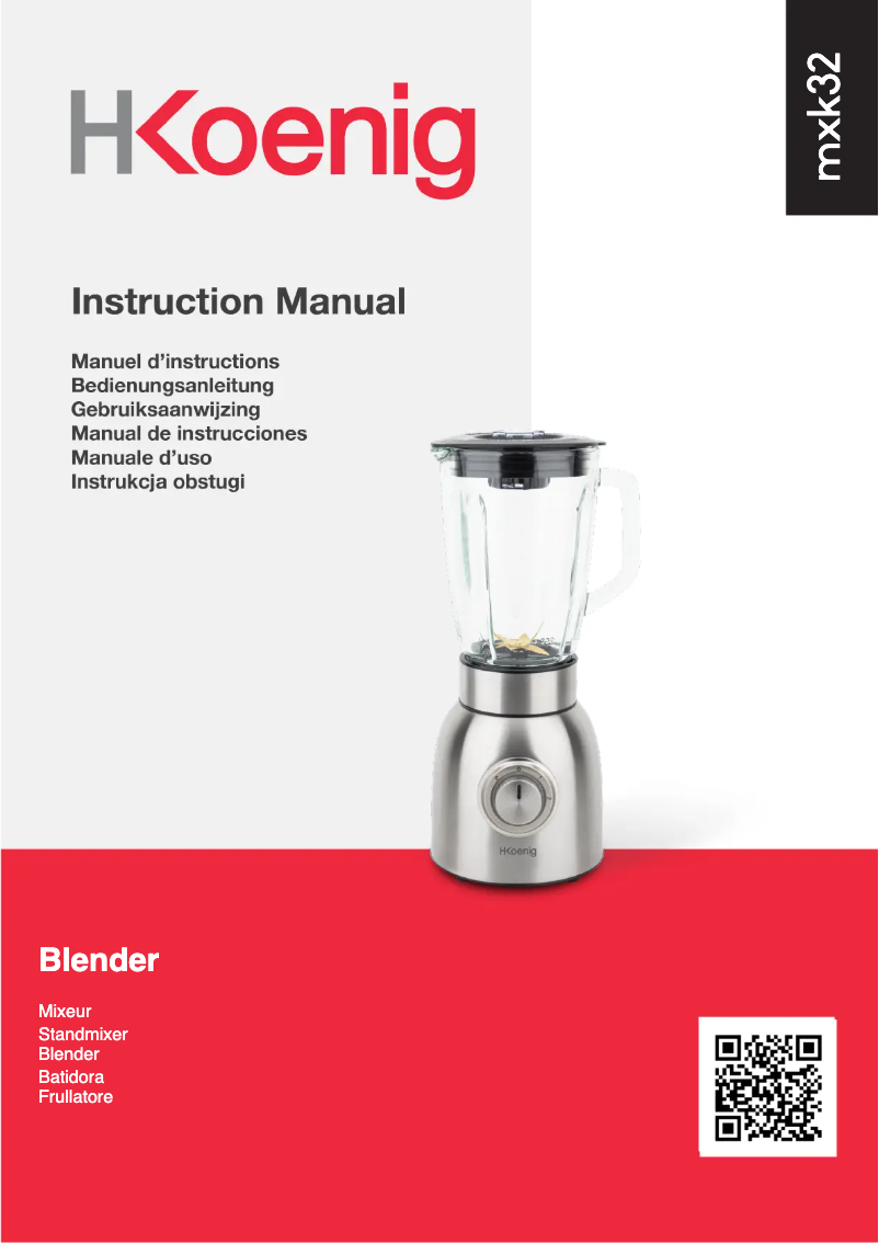 Page 1 of the manual User Manual H.Koenig MXK32