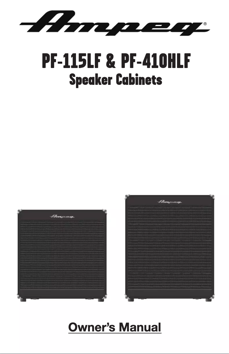 Page 1 of the manual User Manual Ampeg PF-115LF