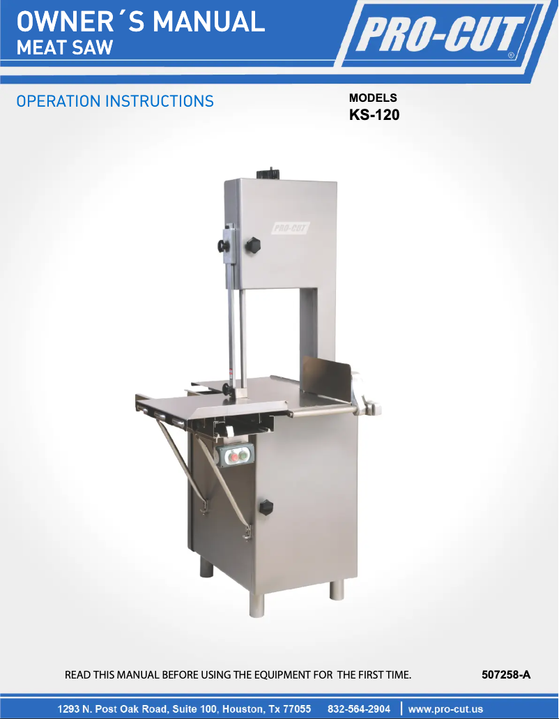 First page image of the manual for KS-120