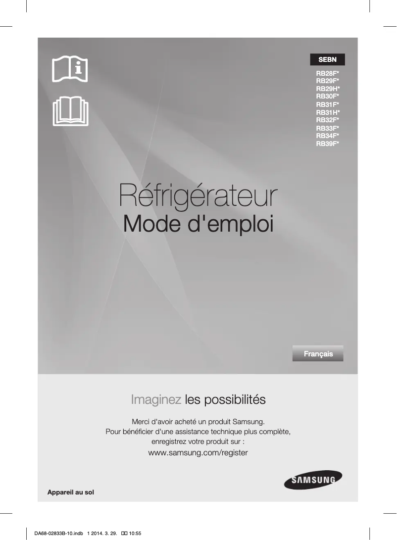 Page 1 of the manual User Manual Samsung RL29FEJNBSS