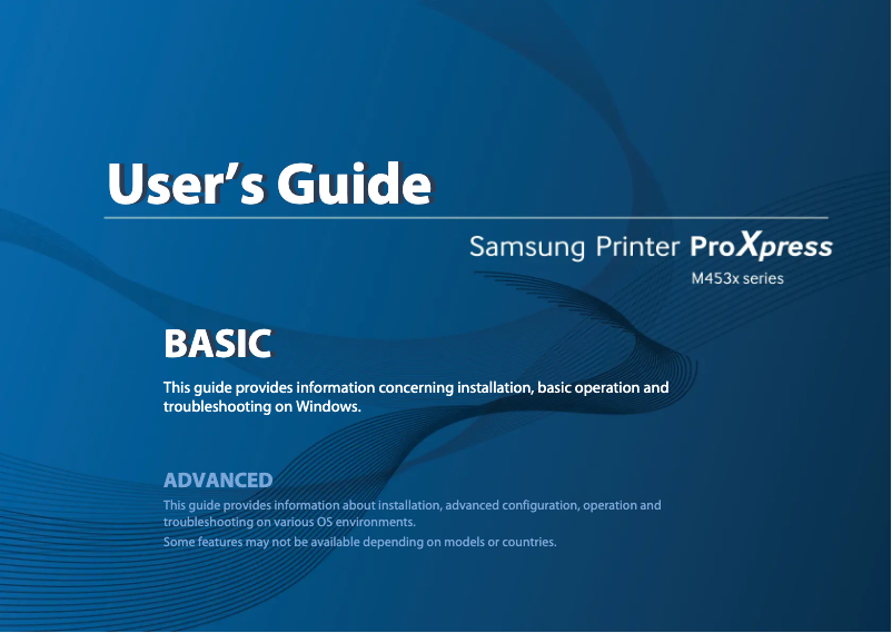 First page image of the manual for ProXpress SL-M4530NX