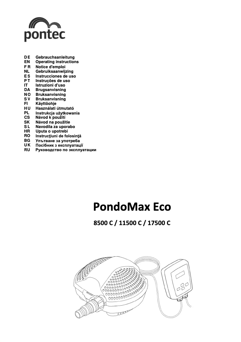 First page image of the manual for PondoMax Eco 17500 C