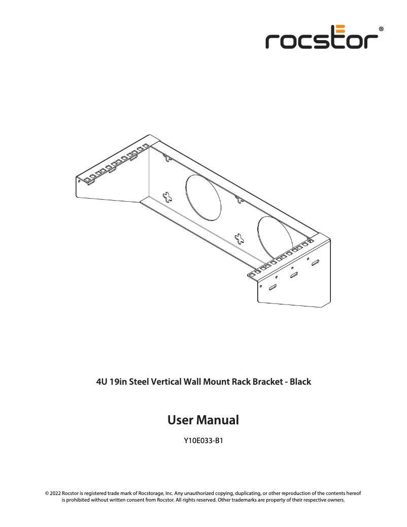 Page 1 of the manual User Manual Rocstor Y10E033-B1