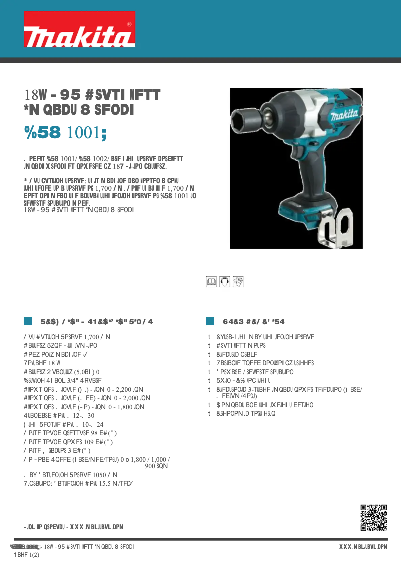 First page image of the manual for DTW1001Z