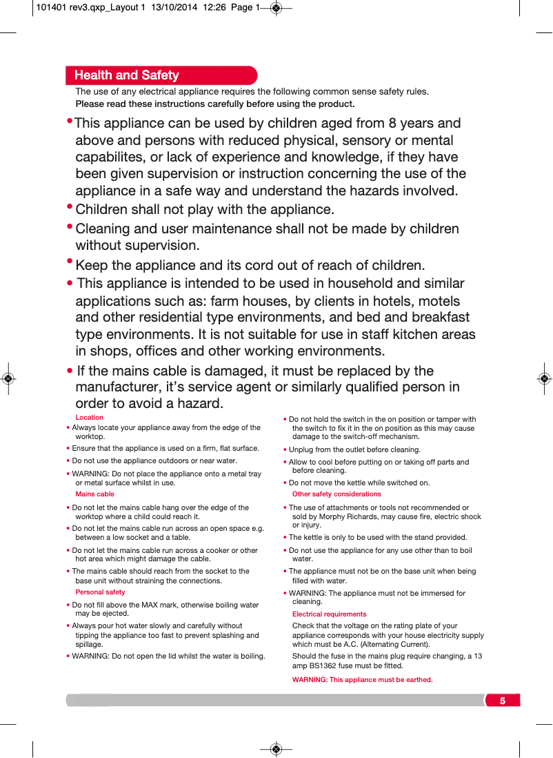 Image de la première page du manuel de l'appareil Chroma 101402