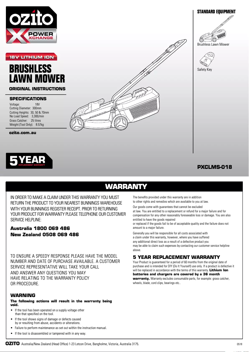 First page image of the manual for PXCGTLMC-318