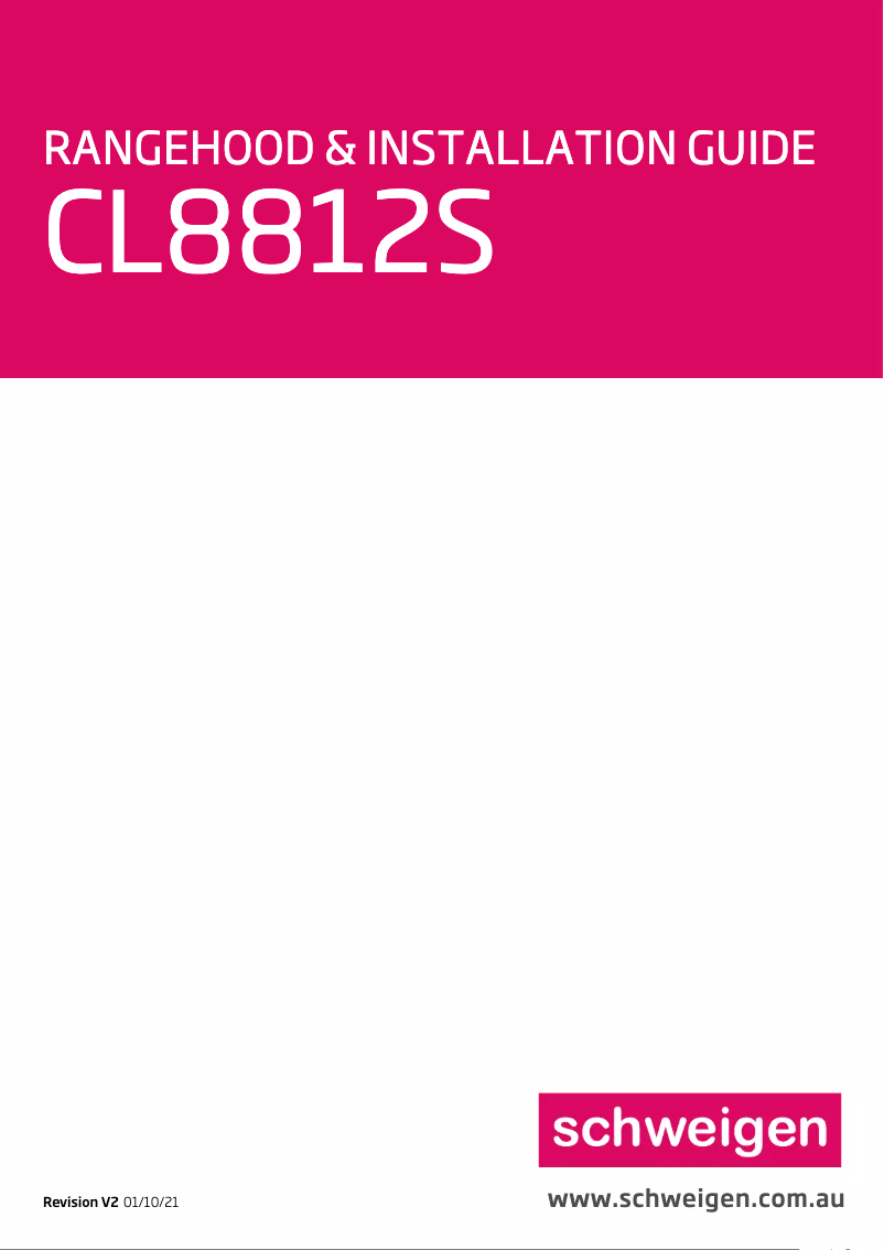 First page image of the manual for CL8812S