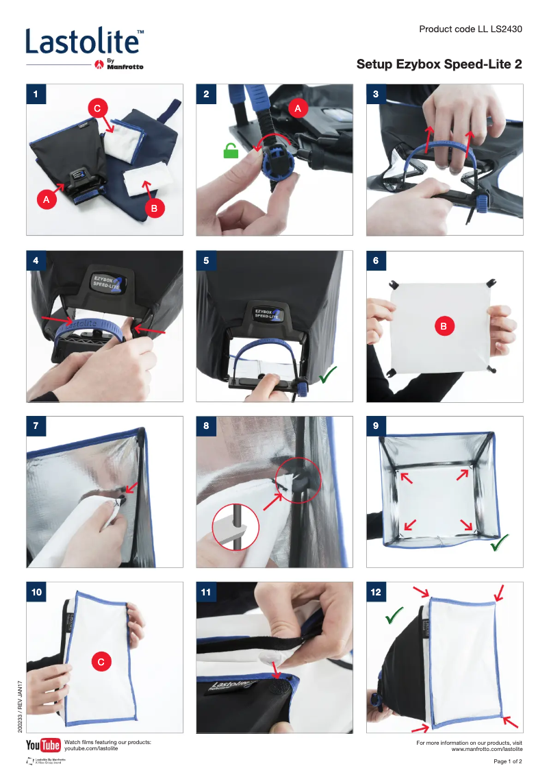Page 1 of the manual User Manual Manfrotto Ezybox Speed-Lite 2