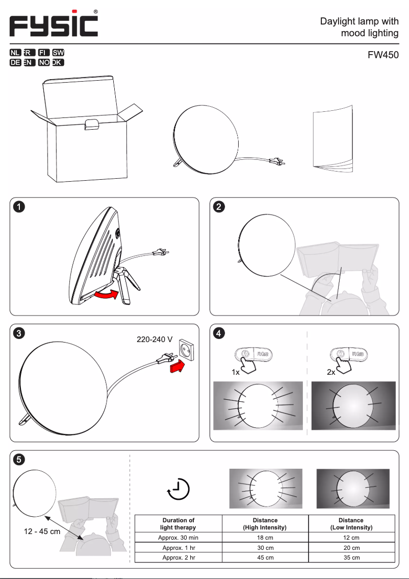 Page 1 of the manual User Manual Fysic FW450