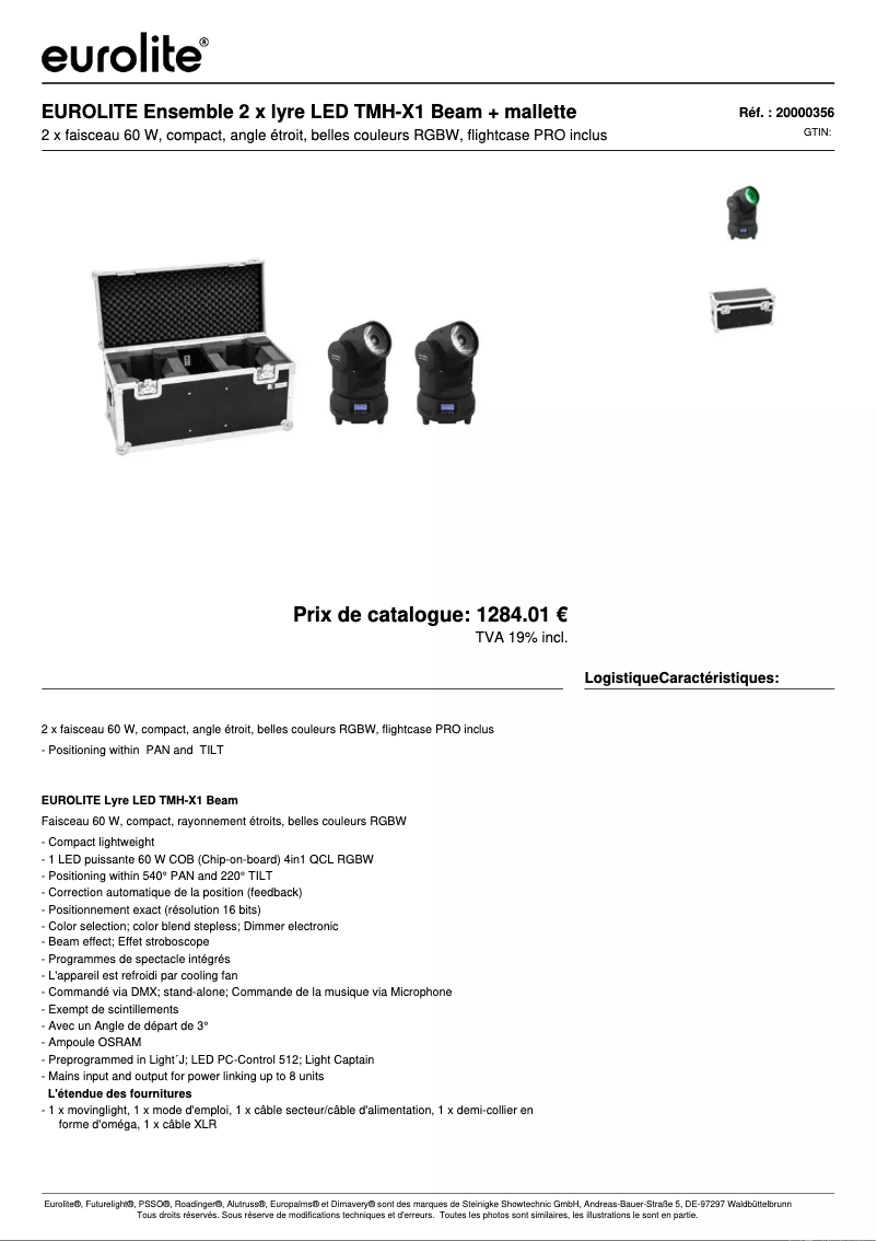 First page image of the manual for LED TMH-X1