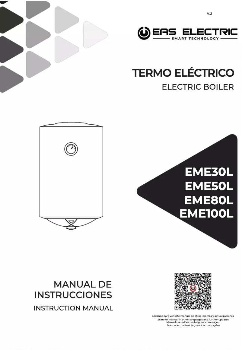 First page image of the manual for EME50L