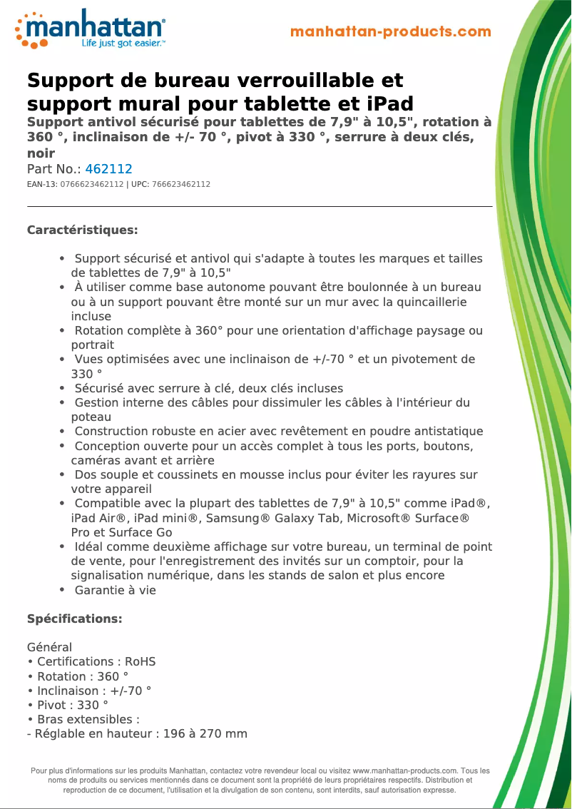 First page image of the manual for 462112