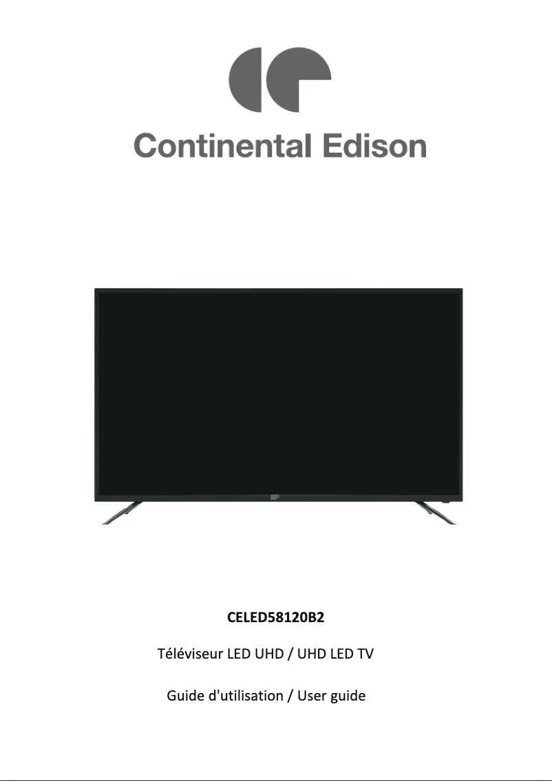 Page 1 of the manual User Manual Continental Edison CELED58120B2