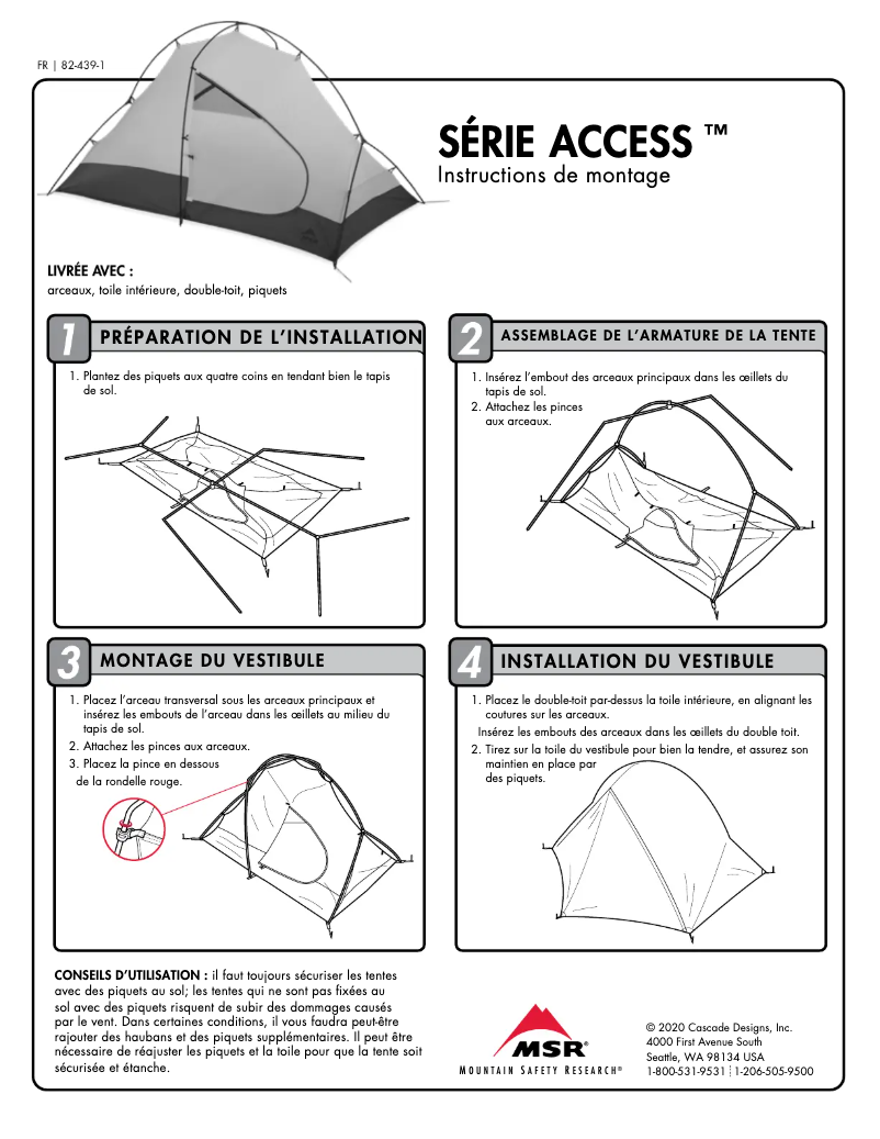 Page 1 of the manual Instructions / Assembly MSR Access 1