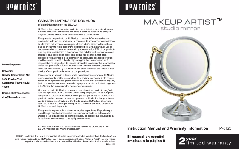 First page image of the manual for M-8125