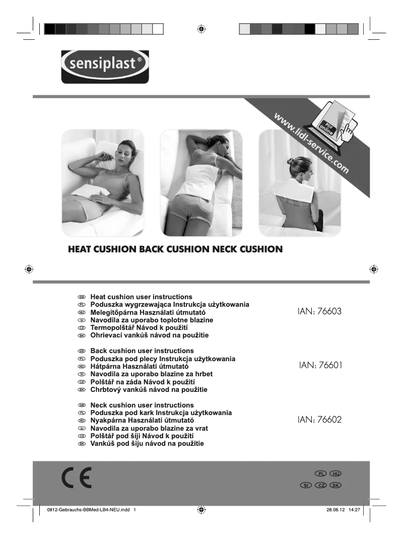 Page 1 of the manual User Manual Sensiplast IAN 76602